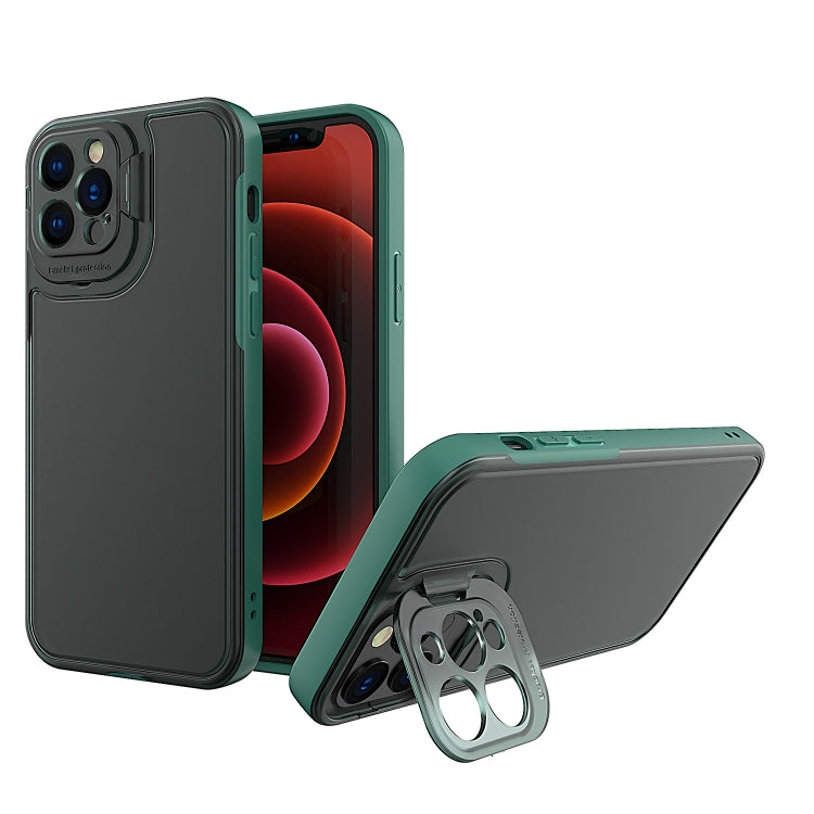 For iPhone 12 Pro Camera Cover & Holder Design TPU + PC Phone Case