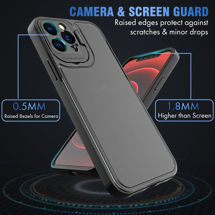 For iPhone 12 Pro Max Camera Cover & Holder Design TPU + PC Phone Case