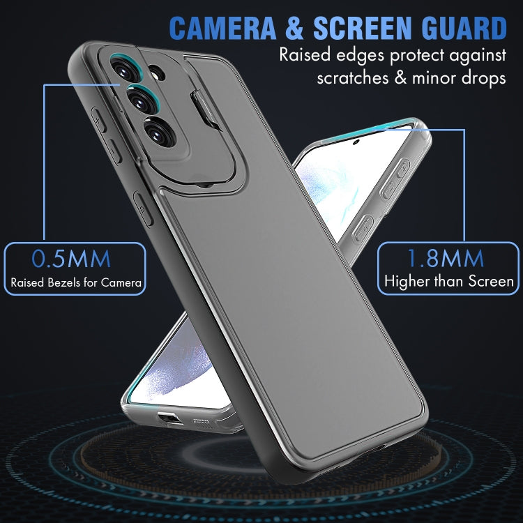 For Samsung Galaxy S21 5G Camera Cover & Holder Design TPU + PC Phone Case