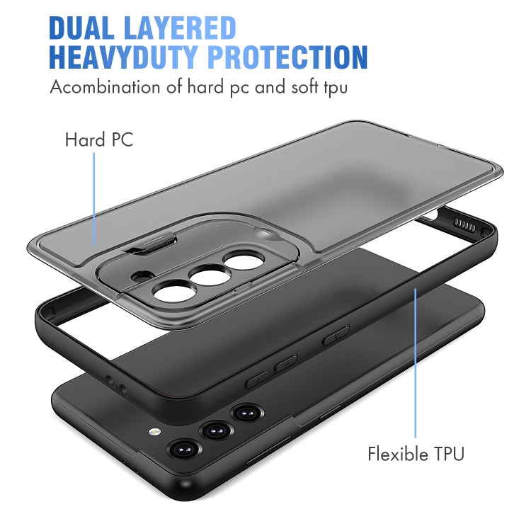 For Samsung Galaxy S21 5G Camera Cover & Holder Design TPU + PC Phone Case