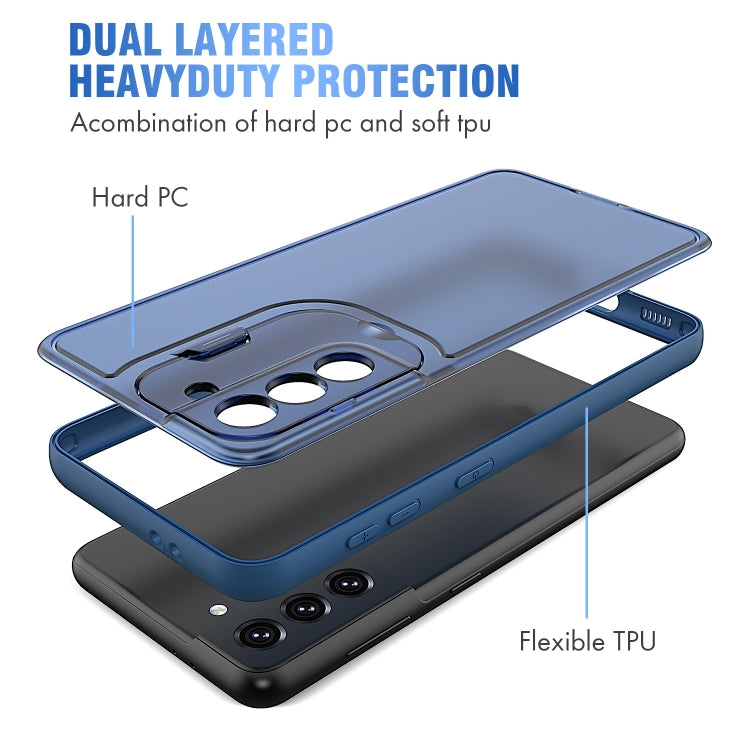 For Samsung Galaxy S21 5G Camera Cover & Holder Design TPU + PC Phone Case