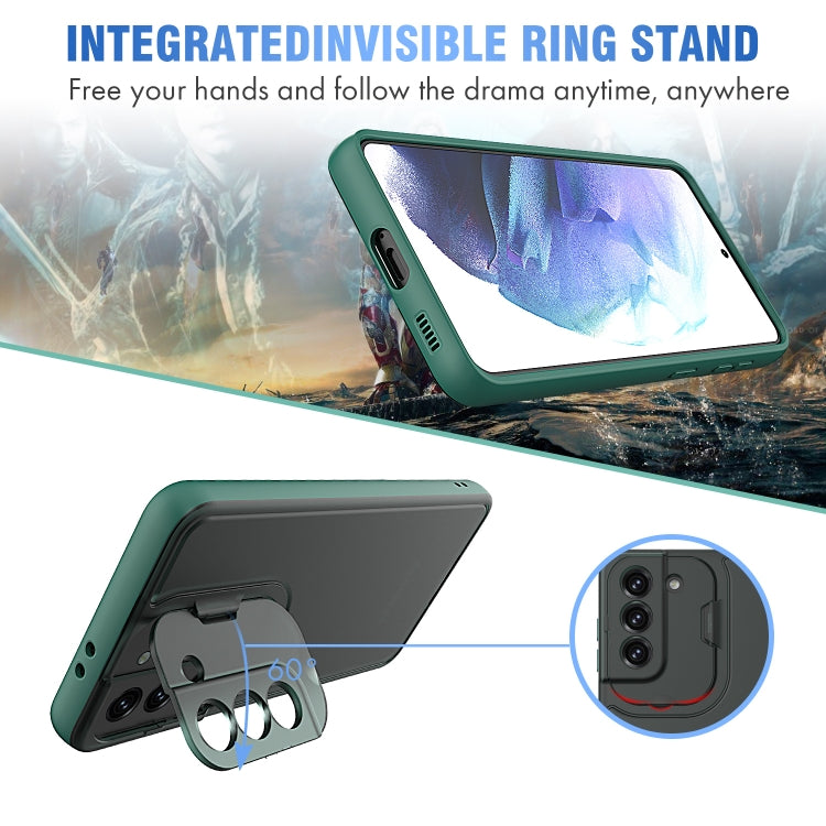 For Samsung Galaxy S21 5G Camera Cover & Holder Design TPU + PC Phone Case