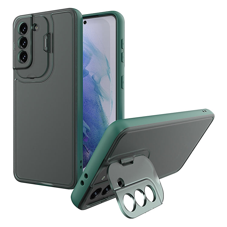 For Samsung Galaxy S21 Ultra 5G Camera Cover & Holder Design TPU + PC Phone Case
