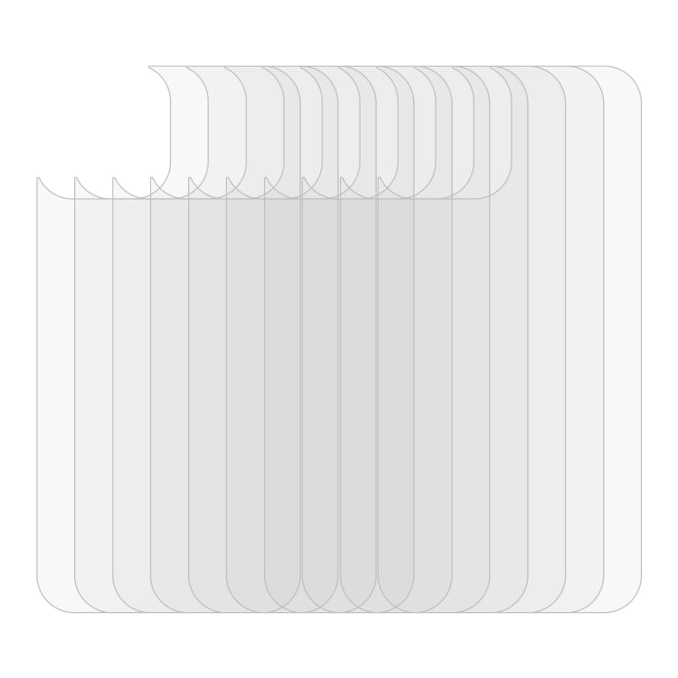 For iPhone 13 10pcs 0.26mm 9H 2.5D Tempered Glass Back Film