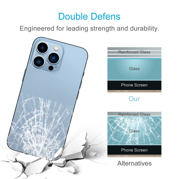 For iPhone 13 Pro 10pcs 0.26mm 9H 2.5D Tempered Glass Back Film