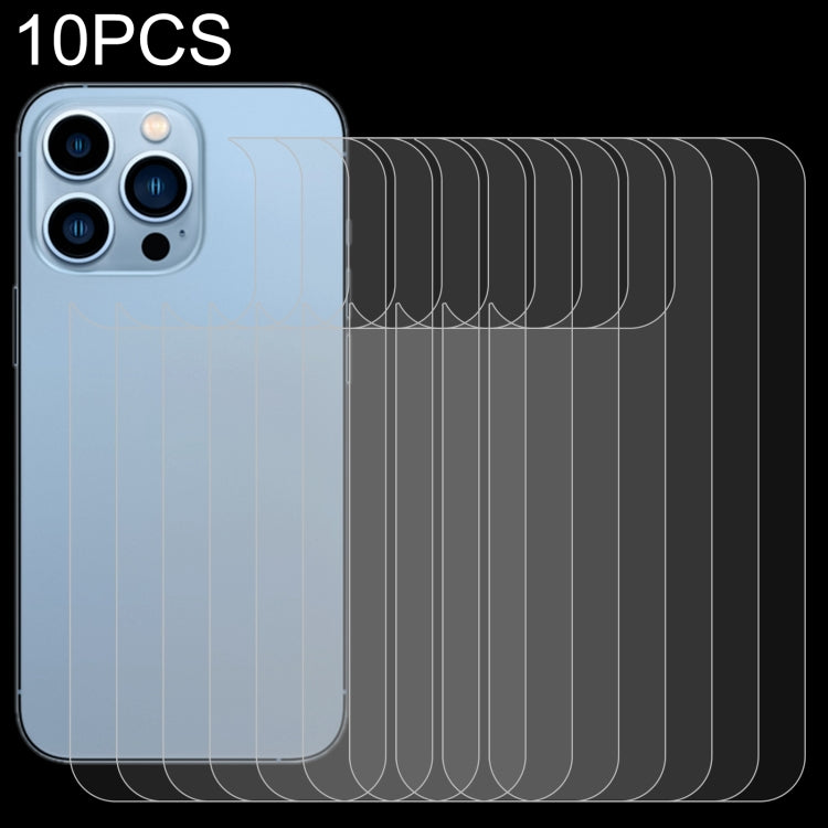 For iPhone 13 Pro Max 10pcs 0.26mm 9H 2.5D Tempered Glass Back Film
