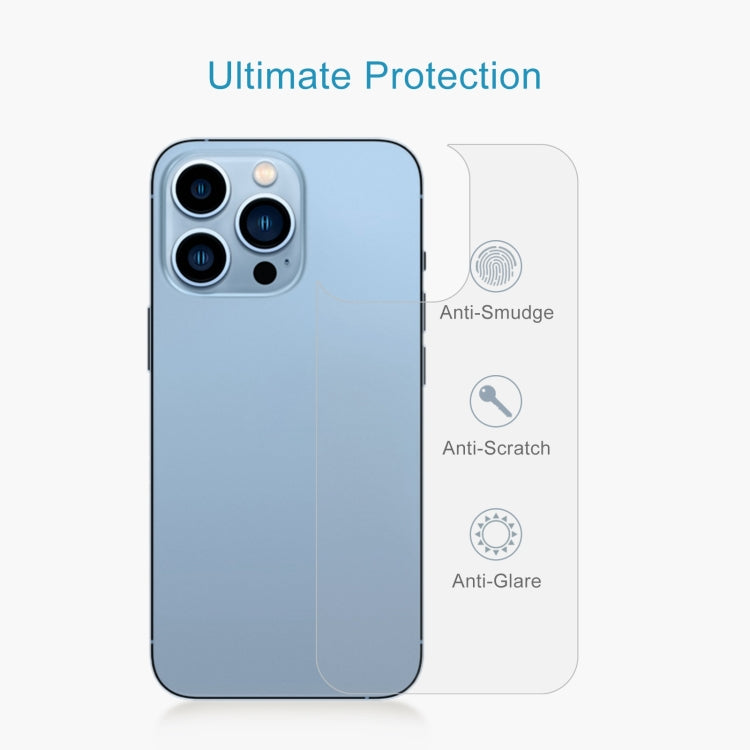 For iPhone 13 Pro Max 50pcs 0.26mm 9H 2.5D Tempered Glass Back Film