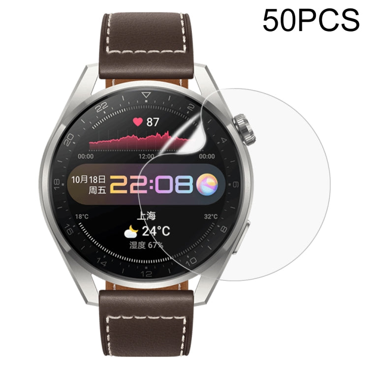 For Huawei Watch 3 Pro 50 PCS Soft Hydrogel Film Watch Screen Protector