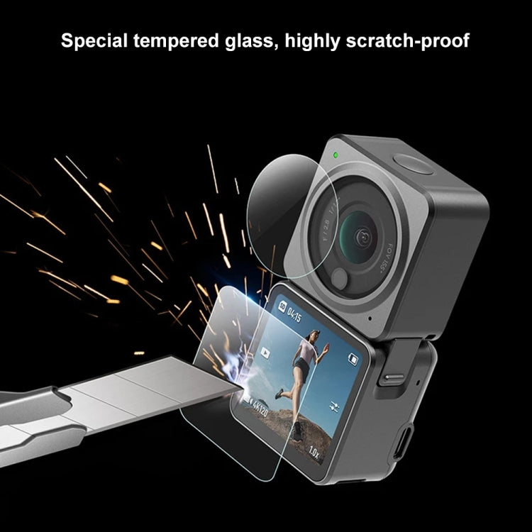 For DJI Action 2 0.26mm 9H 2.5D Tempered Glass Film