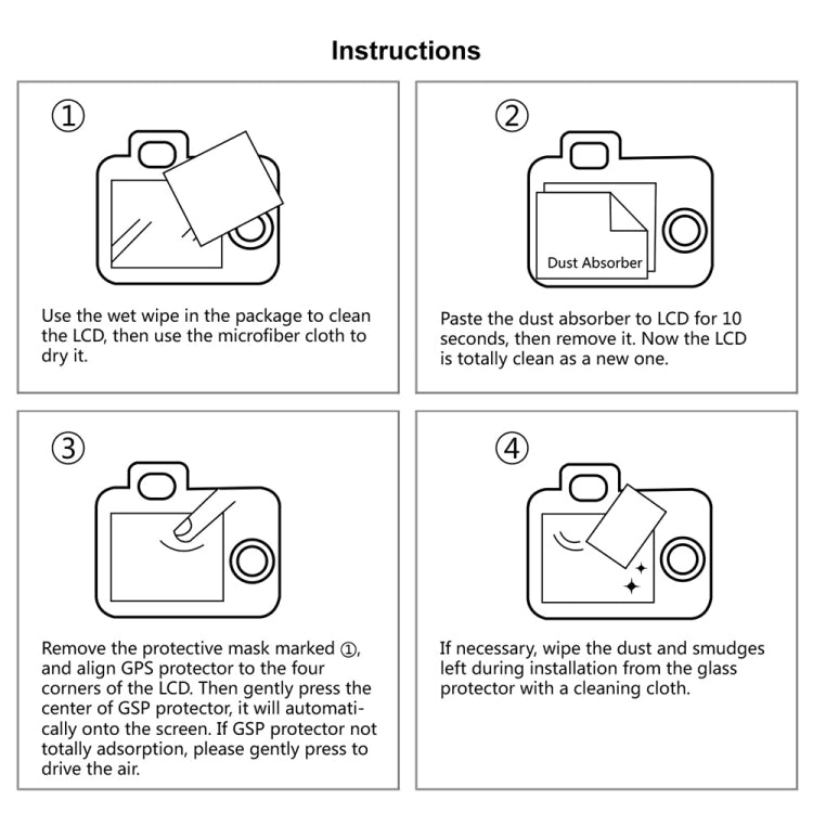 For DJI Action 2 0.26mm 9H 2.5D Tempered Glass Film