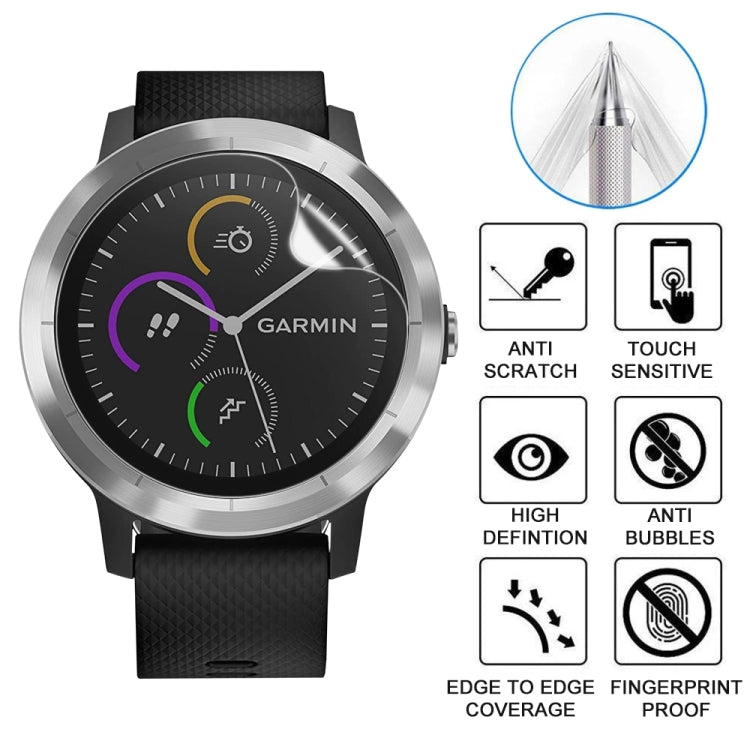 For Garmin Vivoactive 3 Soft Hydrogel Film Watch Screen Protector
