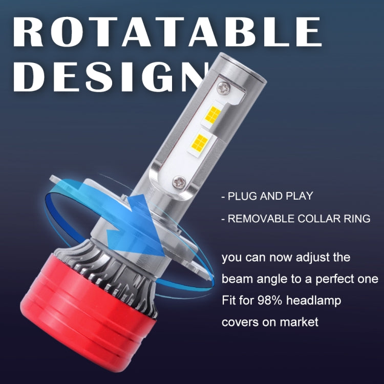 1 Pair F5 H4 DC9-23V / 24W / 6500K / 2500LM IP67 Car LED 3570 Lamp Beads Headlight(White Light)