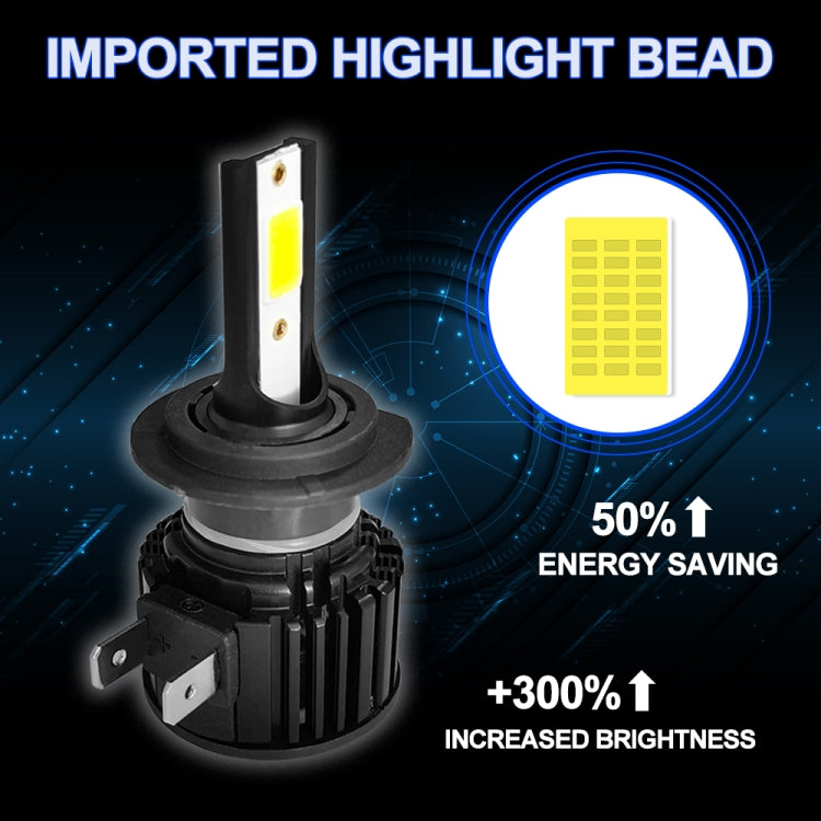 1 Pair F7 H7 DC9-36V / 22W / 2200LM IP67 Car LED COB Lamp Beads Headlight