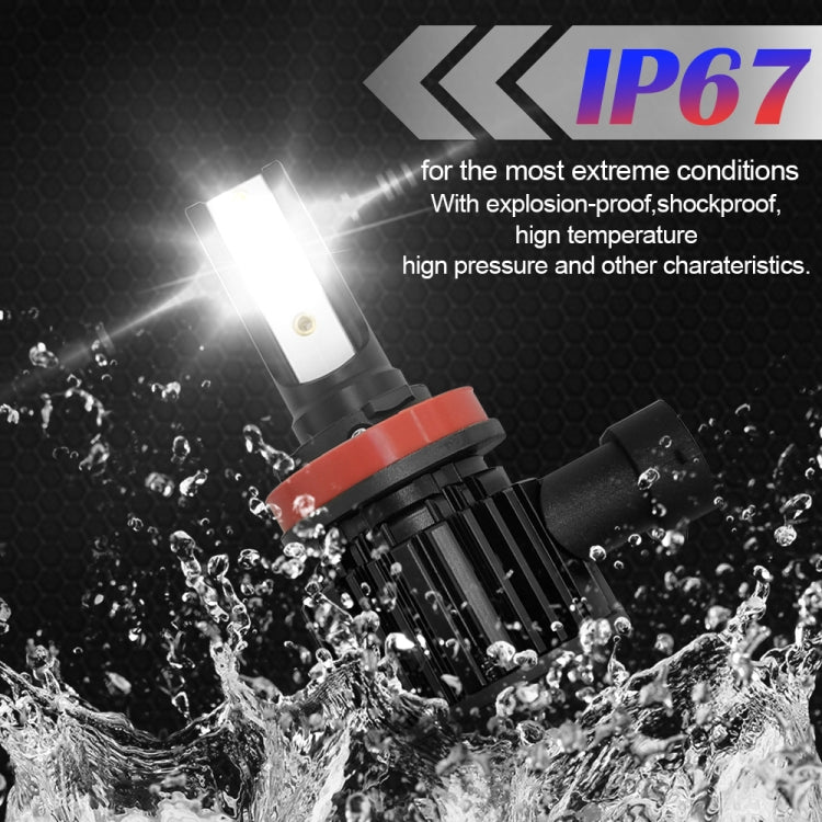 1 Pair F7 H11 DC9-36V / 22W / 2200LM IP67 Car LED COB Lamp Beads Headlight