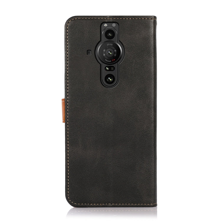 For Sony Xperia Pro-I KHAZNEH Dual-color Cowhide Texture Horizontal Flip Leather Phone Case with Holder & Card Slots & Wallet & Photo Frame