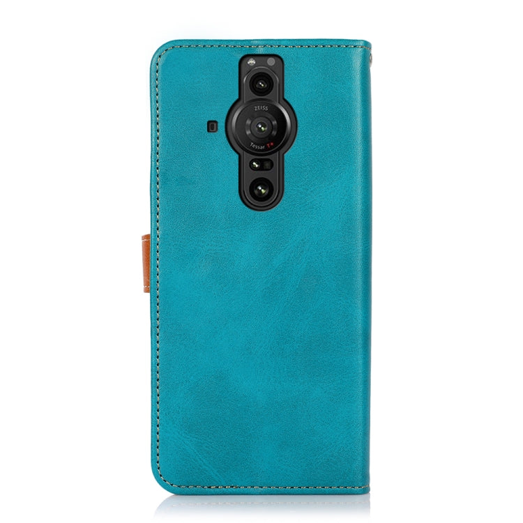 For Sony Xperia Pro-I KHAZNEH Dual-color Cowhide Texture Horizontal Flip Leather Phone Case with Holder & Card Slots & Wallet & Photo Frame