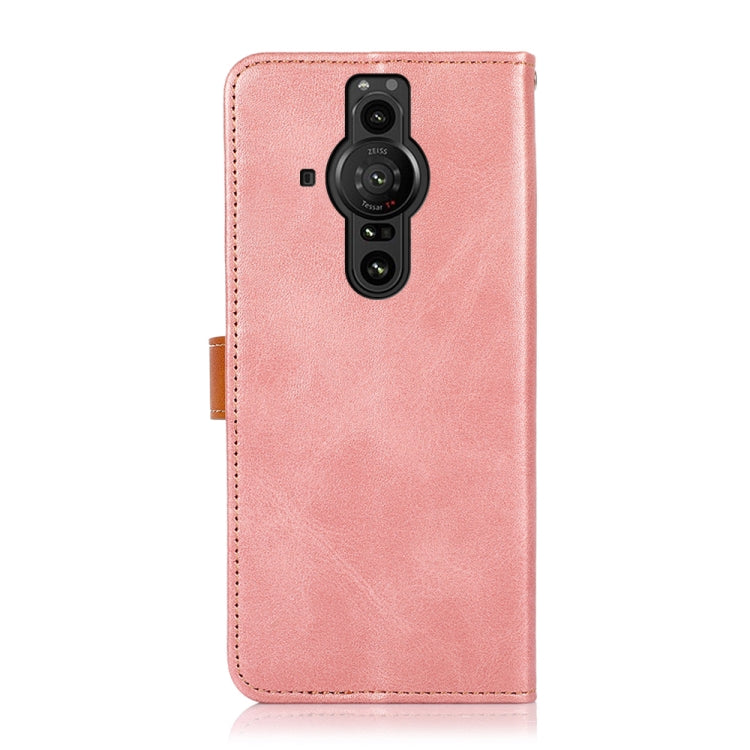 For Sony Xperia Pro-I KHAZNEH Dual-color Cowhide Texture Horizontal Flip Leather Phone Case with Holder & Card Slots & Wallet & Photo Frame