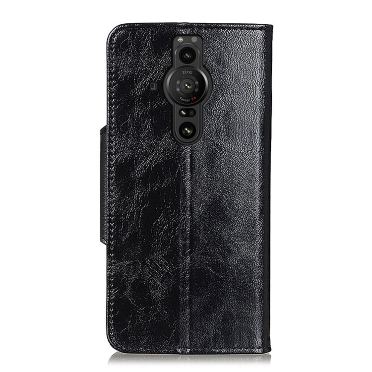 For Sony Xperia Pro-I Crazy Horse Texture Magnetic Buckle Horizontal Flip Leather Phone Case with Holder & 6-Card Slots & Wallet