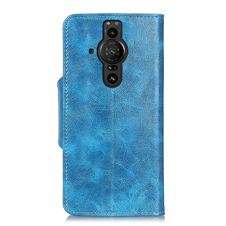 For Sony Xperia Pro-I Crazy Horse Texture Magnetic Buckle Horizontal Flip Leather Phone Case with Holder & 6-Card Slots & Wallet