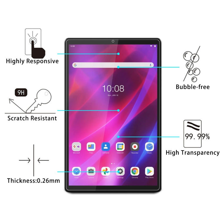 For Lenovo Tab K10 9H 2.5D Explosion-proof Tempered Tablet Glass Film