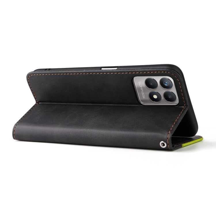 For OPPO Realme 8i Business Stitching-Color Horizontal Flip PU Leather Phone Case