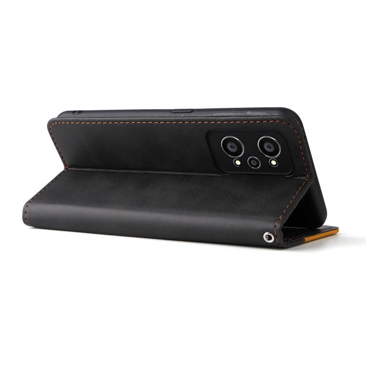 For OPPO Realme GT Neo2 Business Stitching-Color Horizontal Flip PU Leather Phone Case