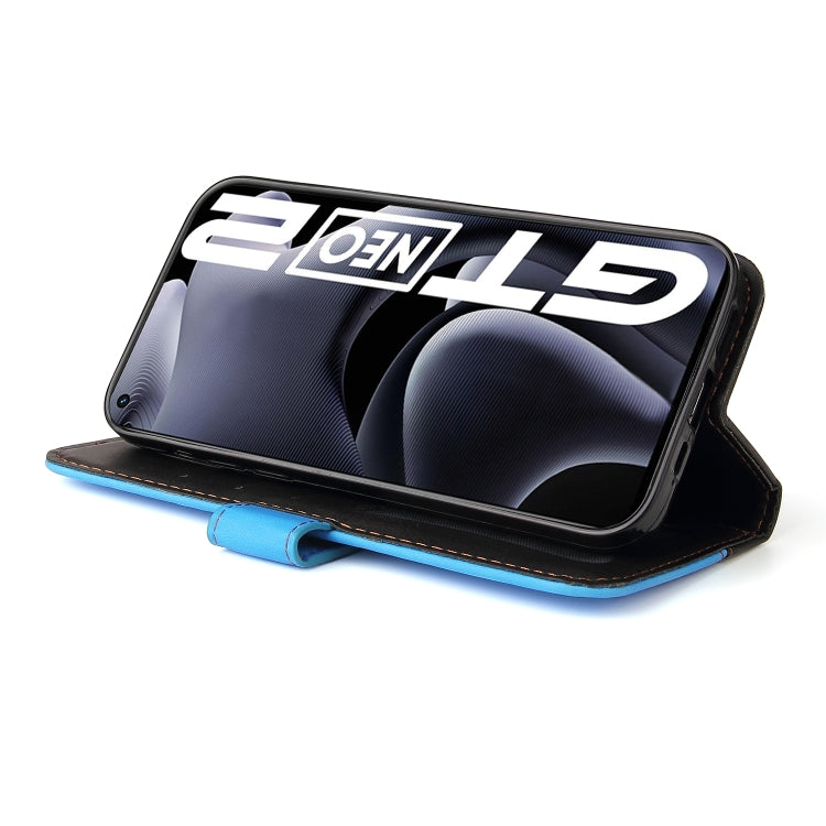 For OPPO Realme GT Neo2 Business Stitching-Color Horizontal Flip PU Leather Phone Case