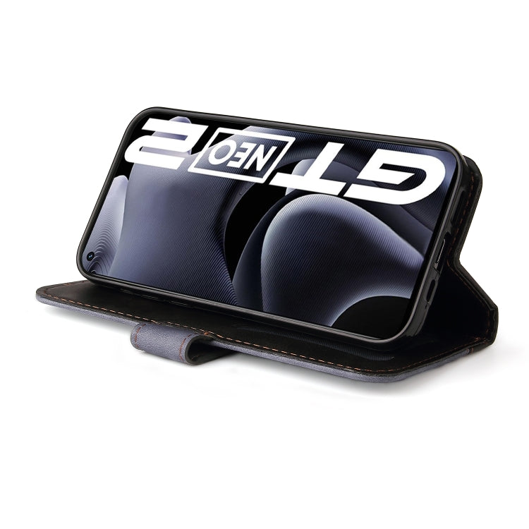 For OPPO Realme GT Neo2 Business Stitching-Color Horizontal Flip PU Leather Phone Case