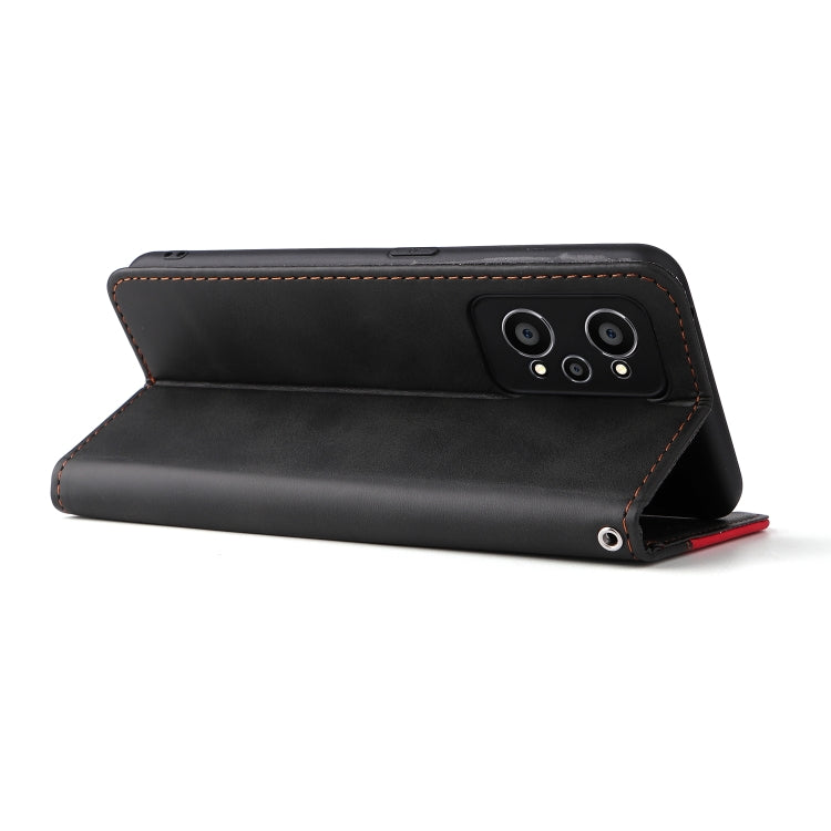 For OPPO Realme GT Neo2 Business Stitching-Color Horizontal Flip PU Leather Phone Case