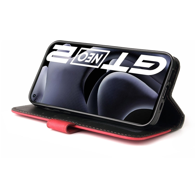 For OPPO Realme GT Neo2 Business Stitching-Color Horizontal Flip PU Leather Phone Case