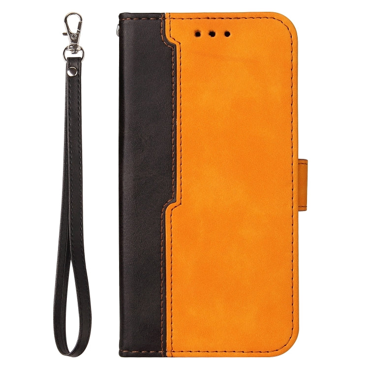 For OPPO Reno6 4G Business Stitching-Color Horizontal Flip PU Leather Phone Case
