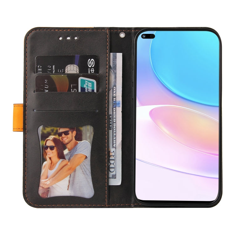For Huawei nova 8i / Honor 50 Lite 5G Business Stitching-Color Horizontal Flip PU Leather Phone Case