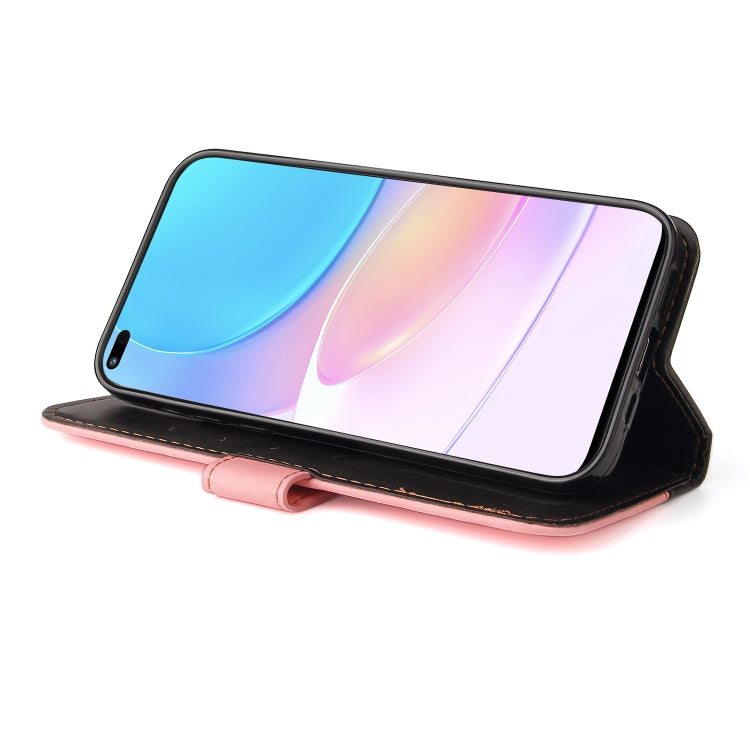For Huawei nova 8i / Honor 50 Lite 5G Business Stitching-Color Horizontal Flip PU Leather Phone Case