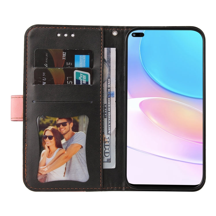 For Huawei nova 8i / Honor 50 Lite 5G Business Stitching-Color Horizontal Flip PU Leather Phone Case