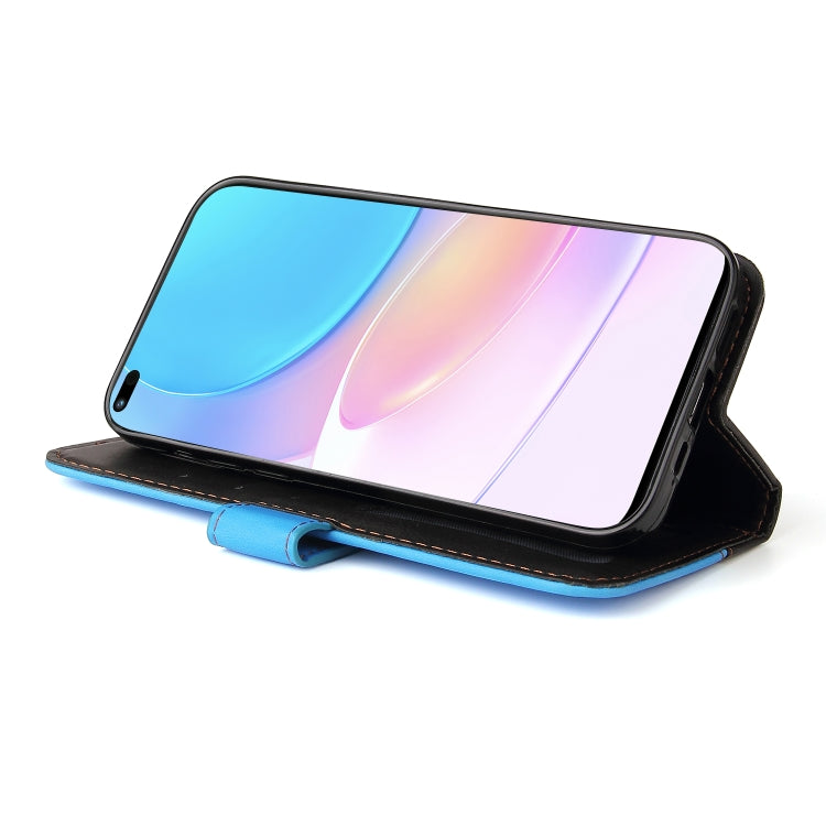 For Huawei nova 8i / Honor 50 Lite 5G Business Stitching-Color Horizontal Flip PU Leather Phone Case