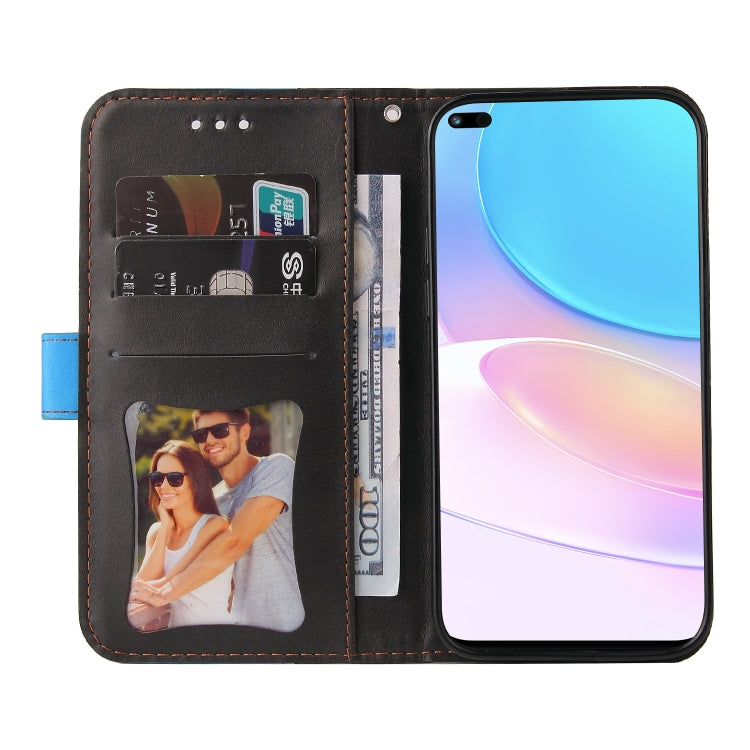 For Huawei nova 8i / Honor 50 Lite 5G Business Stitching-Color Horizontal Flip PU Leather Phone Case