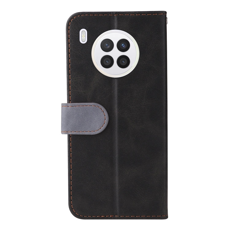 For Huawei nova 8i / Honor 50 Lite 5G Business Stitching-Color Horizontal Flip PU Leather Phone Case