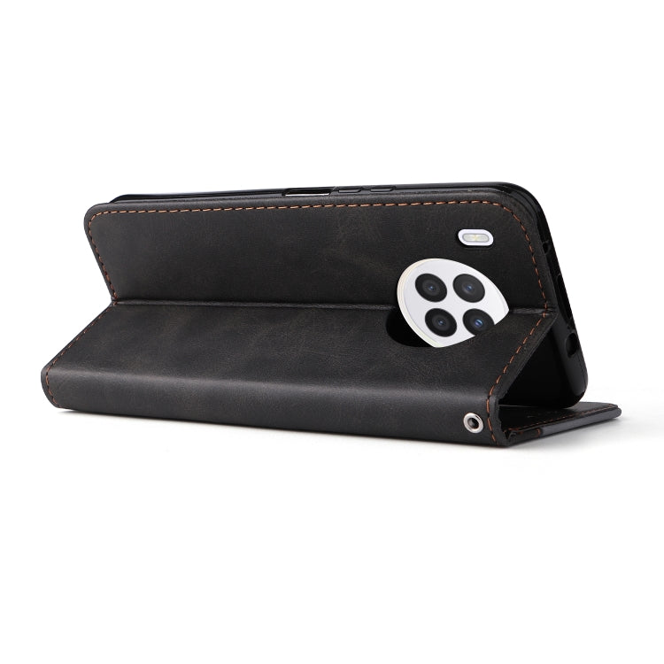 For Huawei nova 8i / Honor 50 Lite 5G Business Stitching-Color Horizontal Flip PU Leather Phone Case