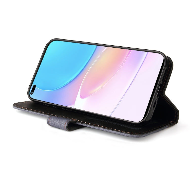 For Huawei nova 8i / Honor 50 Lite 5G Business Stitching-Color Horizontal Flip PU Leather Phone Case
