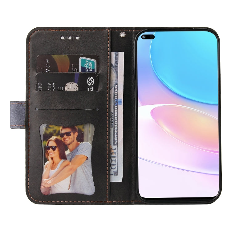 For Huawei nova 8i / Honor 50 Lite 5G Business Stitching-Color Horizontal Flip PU Leather Phone Case