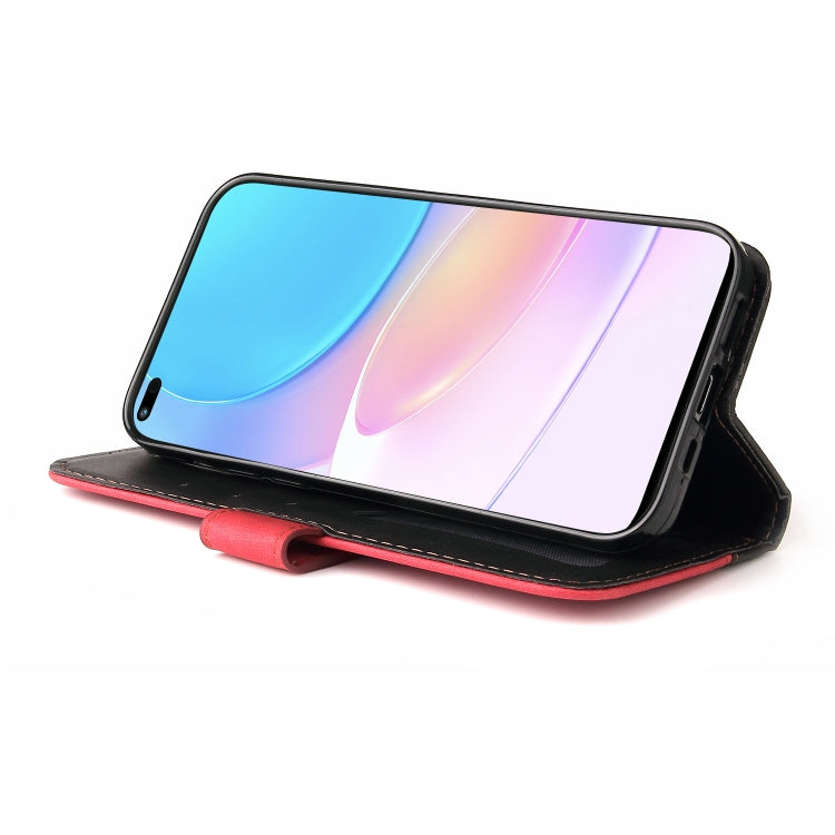 For Huawei nova 8i / Honor 50 Lite 5G Business Stitching-Color Horizontal Flip PU Leather Phone Case