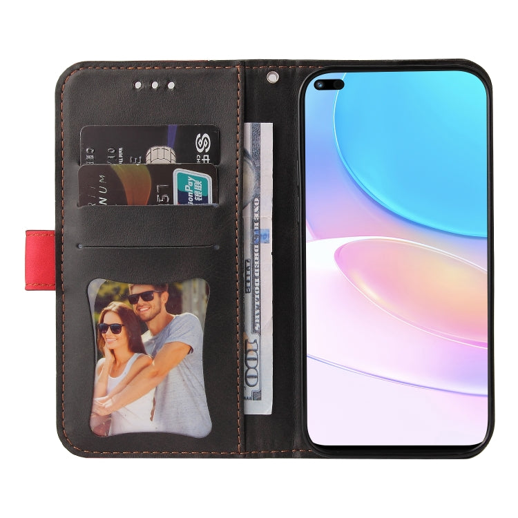 For Huawei nova 8i / Honor 50 Lite 5G Business Stitching-Color Horizontal Flip PU Leather Phone Case