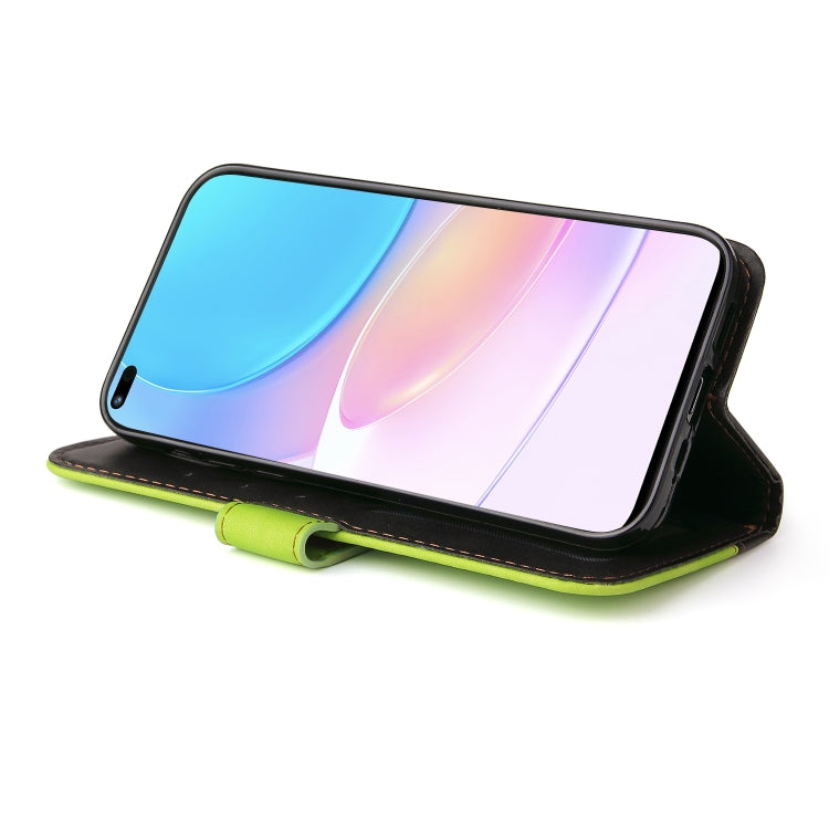 For Huawei nova 8i / Honor 50 Lite 5G Business Stitching-Color Horizontal Flip PU Leather Phone Case