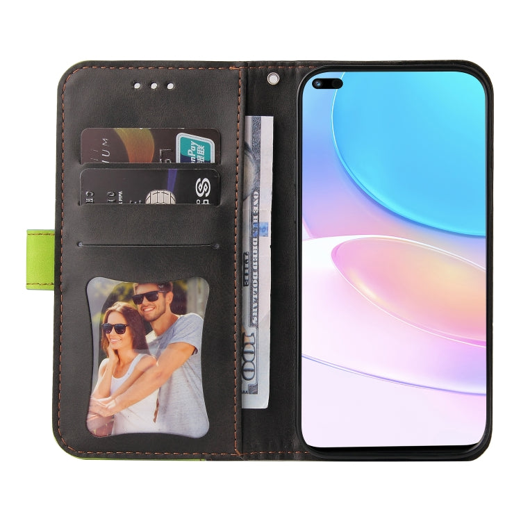 For Huawei nova 8i / Honor 50 Lite 5G Business Stitching-Color Horizontal Flip PU Leather Phone Case