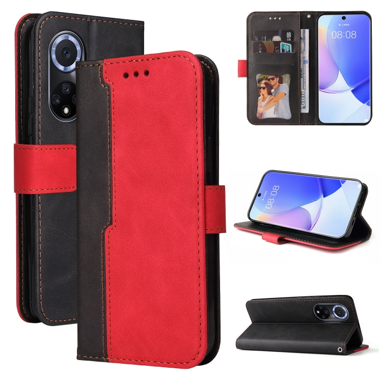 For Huawei nova 9 / Honor 50 5G Business Stitching-Color Horizontal Flip PU Leather Phone Case
