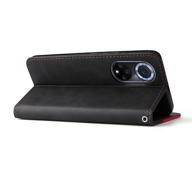 For Huawei nova 9 / Honor 50 5G Business Stitching-Color Horizontal Flip PU Leather Phone Case