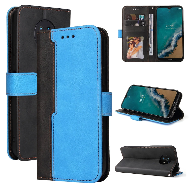 For Nokia G50 Business Stitching-Color Horizontal Flip PU Leather Phone Case