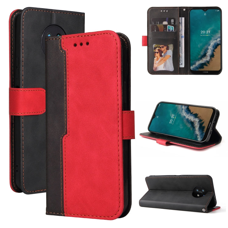For Nokia G50 Business Stitching-Color Horizontal Flip PU Leather Phone Case