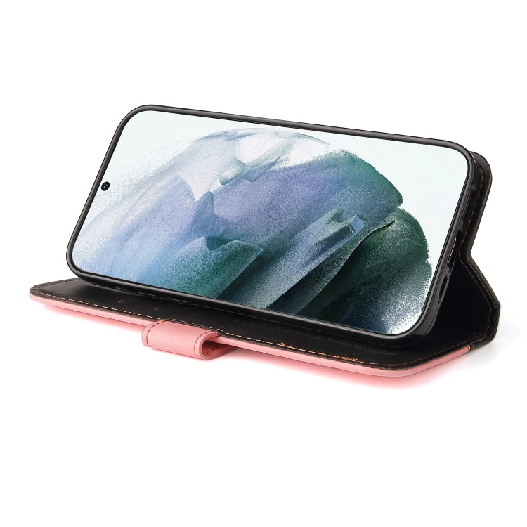 For Samsung Galaxy S22 UItra 5G Business Stitching-Color Horizontal Flip PU Leather Phone Case