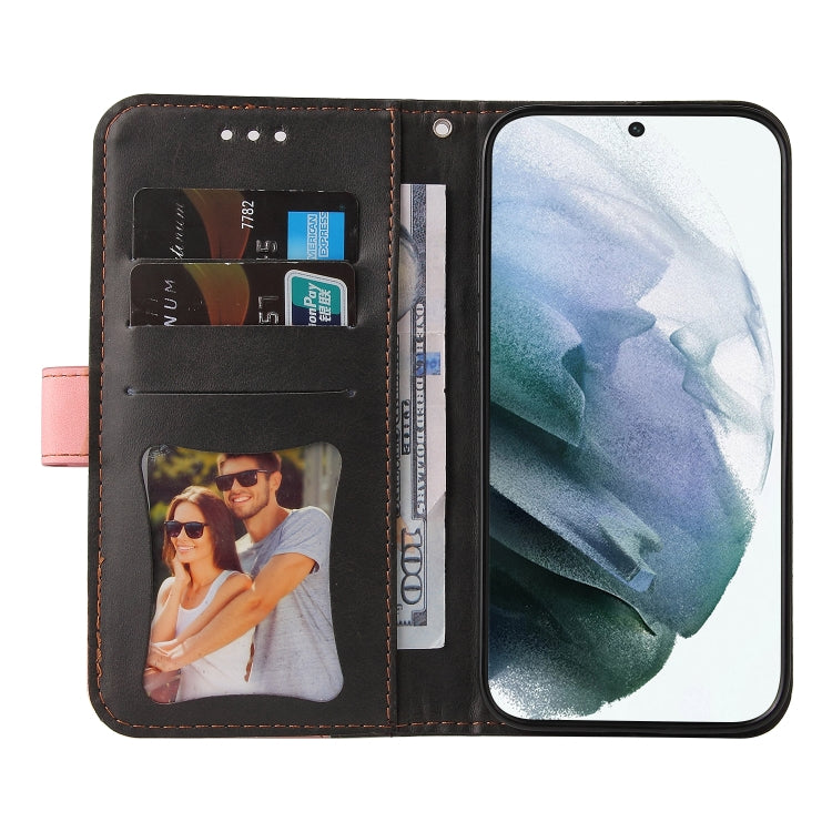 For Samsung Galaxy S22 UItra 5G Business Stitching-Color Horizontal Flip PU Leather Phone Case